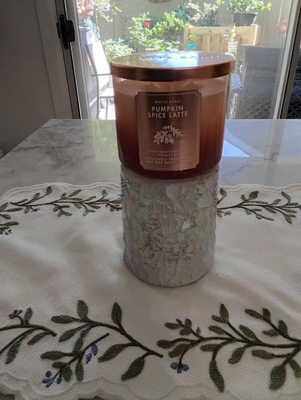 White Barn "Pumpkin Spice Latte" 3 Wick Candle.  NWT